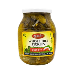 Polish Style Whole Dill Pickles pack of 3,  Fermented Cucumbers for Gut Health & Healthy Diet Snacks