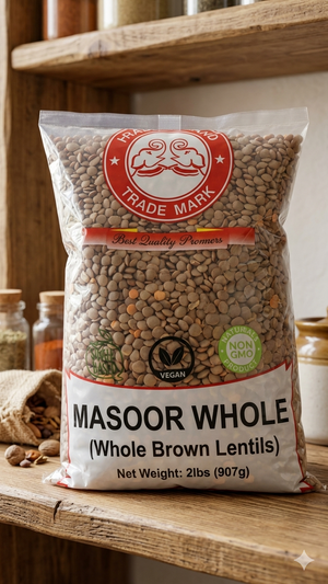 Hathi Masoor Whole Brown – Premium Dried Lentils Pack of 3