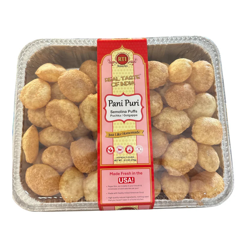 RTI Pani Puri (Golgappa / Puchka) – Crispy Shells for Chaat & Street Food Snacks Pack of 4