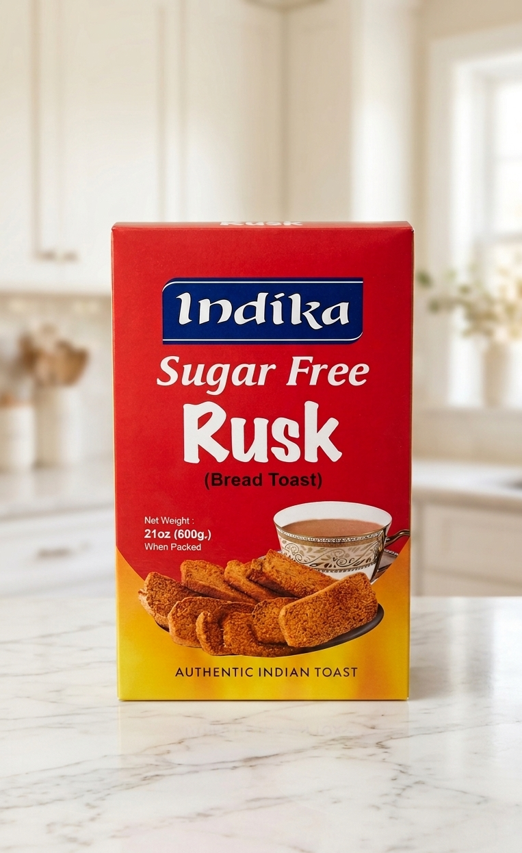 Indika Sugar Free Rusk – High Fiber Tea Time Snack for Weight Management Pack of 3